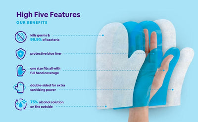 Antibacterial Hand Wipe Mitts - Hope Health Supply