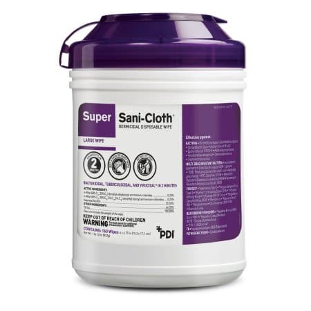 Super Sani-Cloth® Surface Disinfectant Wipe, Large Canister - Hope Health Supply